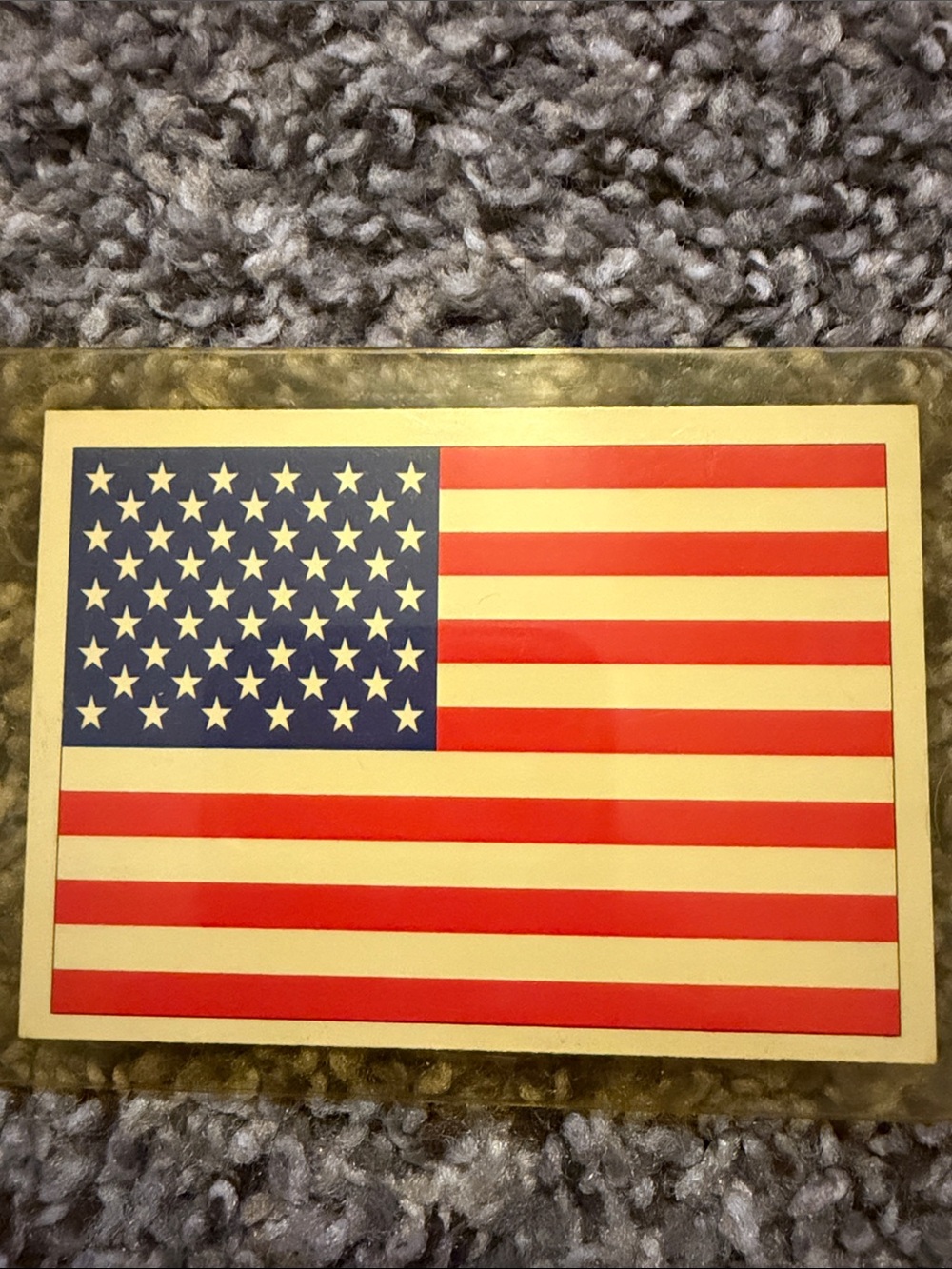 91 score American flag. Operation Desert Storm commemorative card